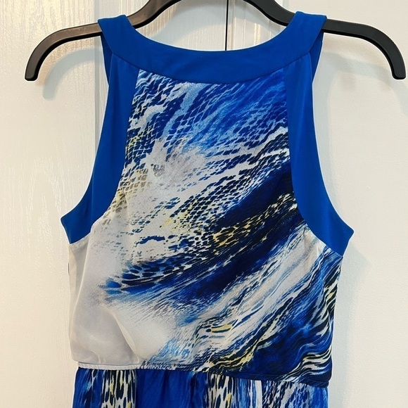 Rabbit Designs A-Line Flowy Maxi Dress Cruisewear Coastal Grandma Summer Blue 6 - Picture 5 of 9